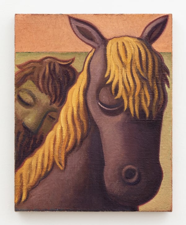 Nat Meade (b. 1975) Nag, 2023 Oil on hemp 20 x 16 in 50.8 x 40.6 cm