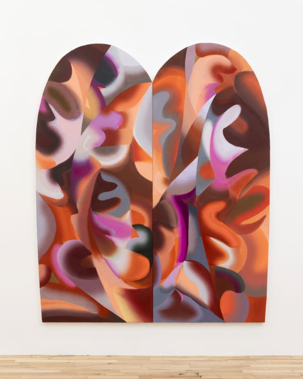 Charlotte Hallberg Touch Every Flower - Valentine, 2024 Oil on canvas over panel 83 x 70 inches 210 x 177 cm