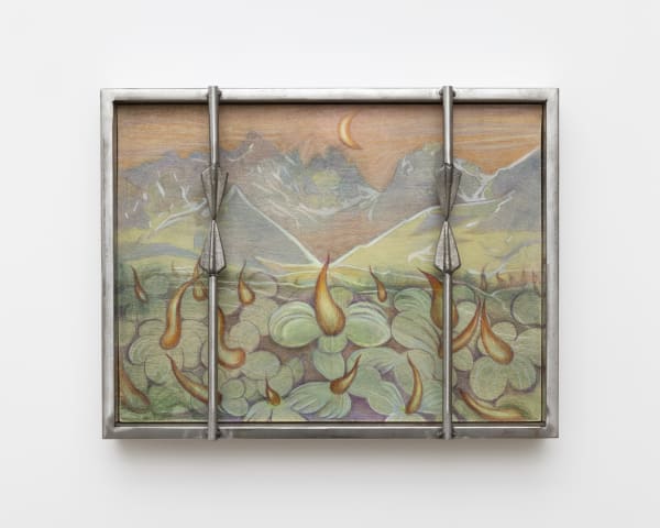 Alina Bliumis (b. 1972) Dream, 2023 Watercolor and watercolor pencil on wood panel, artist’s steel frame 13 x 17 x 3 inches 33 x 43 x 7 cm