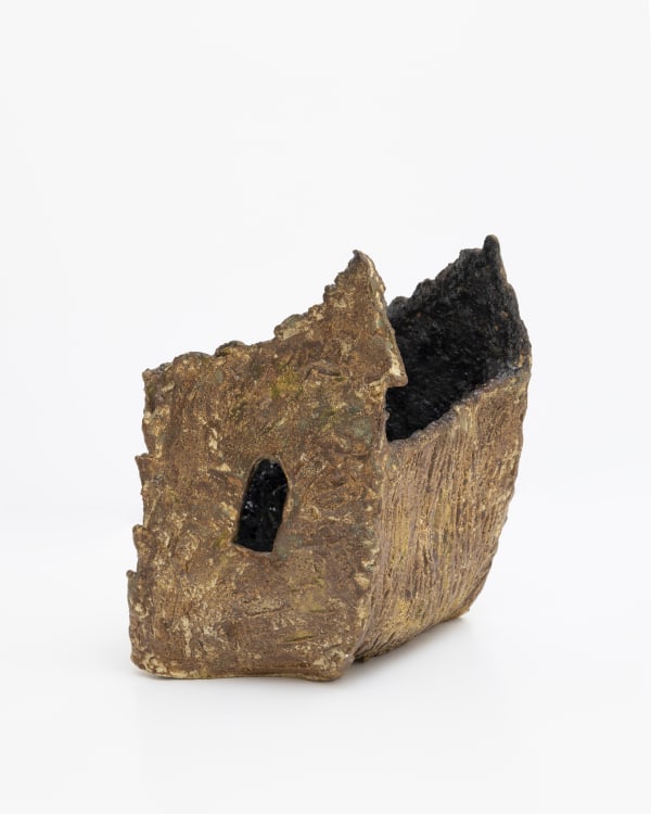 Erica Mao (b. 1994) Leaning, 2023 Glazed stoneware 8 1/4 x 5 1/2 x 4 1/2 inches 20 x 13 x 11 cm