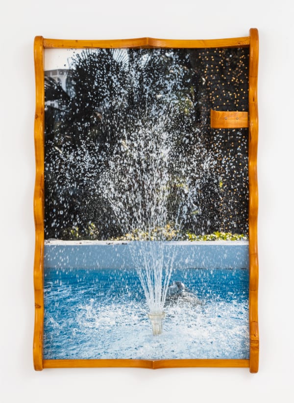 Sasha Fishman (b. 1995) Prima, 2025 Archival inkjet, plywood, douglas fir, shellac, chlorine 37 x 54 1/2 x 4 inches 93 x 138 x 10 cm