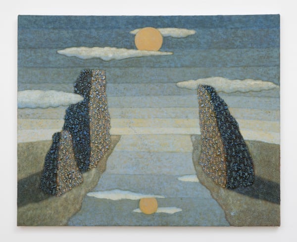 Jonathan Ryan (b. 1989) River Crossing, 2024 Oil and sand on canvas 20 x 25 inches 50 x 63 cm