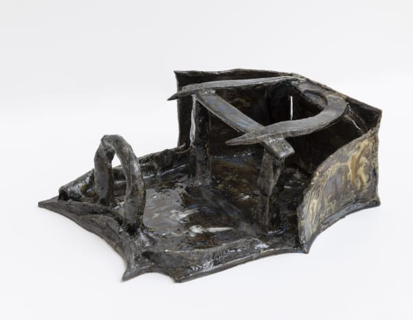 Erica Mao (b. 1994) Threshold, 2024 Glazed stoneware 5 1/2 x 12 x 13 3/4 inches 13 x 30 x 34 cm