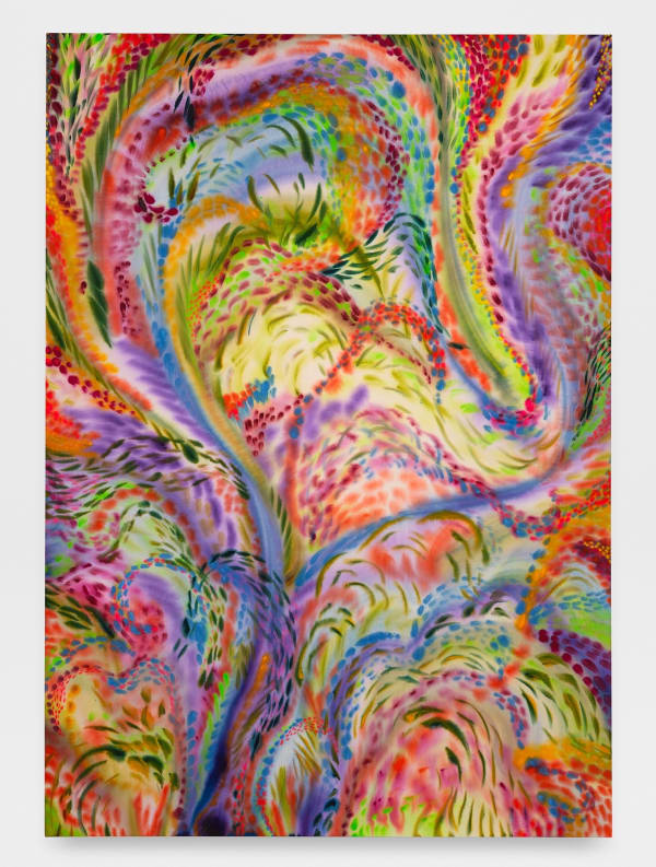 Sarah Blaustein (b. 1982) Spring Swirl, 2025 Ink and acrylic on canvas 82 x 58 inches 208 x 147 cm