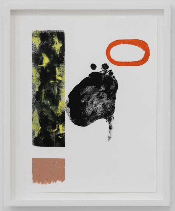 Alex Batkin grief spell 1, 2025 Activated charcoal, castor oil, acrylic ink, oil pastel on cotton paper 14 x 11 inches 35 x 27 cm 15 1/2 x 12 1/2 inches (framed) 39 x 31 cm (framed)