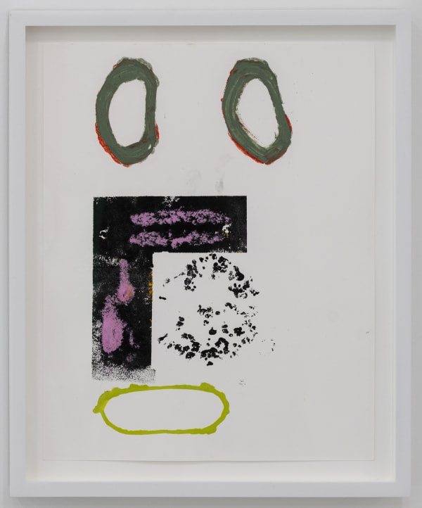 Alex Batkin grief spell 4, 2025 Activated charcoal, castor oil, acrylic ink, oil pastel on cotton paper 14 x 11 inches 35 x 27 cm 15 1/2 x 12 1/2 inches (framed) 39 x 31 cm (framed)