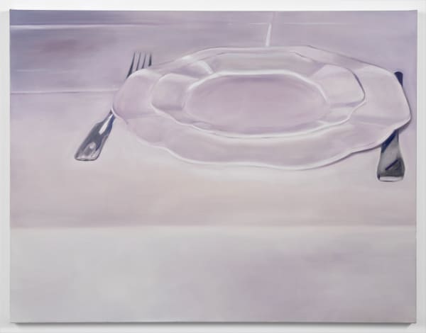 Aglaé Bassens (b. 1986) Dinner Plate, 2025 Oil on canvas 39 3/8 x 55 1/8 inches 100 x 140 cm