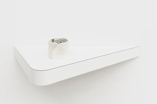 Chang Sujung (b. 1989) Mobile Observer 22, 2025 Watercolor, cotton, button 3 x 3 1/4 x 2 1/4 inches (rolled) 7 x 8 x 5 cm (rolled) CS009