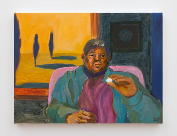 Hana Ward, “The Seed / The Stone”, 2025, Oil on linen, 18 x 24 x 3 inches (45 x 60 x 7 cm)