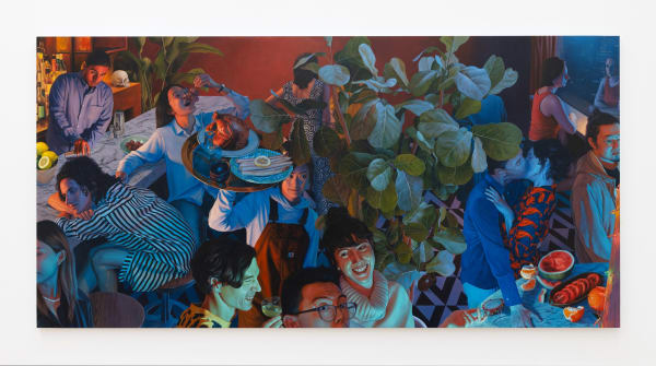 Xiao Wang Seeing Through, 2024 Oil on linen 50 x 100 inches 127 x 254 cm