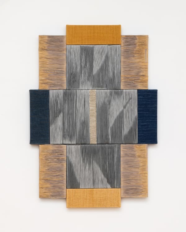 Carolina Jiménez Sunrise on a Oaxacan Roof, Huipil, 2025 Silk, Cotton; Linen; Achiote, Black Tea, and Indigo natural dyes 30 1/2 x 21 x 1 1/4 inches 77 x 53 x 3 cm