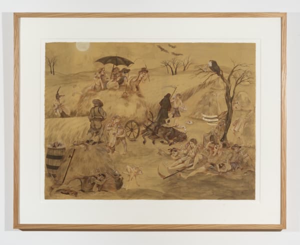 Emily Harter (b. 1997) Summer, 2025 Gouache and pencil on prepared paper 23 1/2 x 32 inches 59 x 81 cm 32 1/2 x 41 inches (framed) 82 x 104 cm (framed)