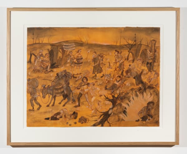 Emily Harter (b. 1997) Fall, 2025 Gouache and pencil on prepared paper 23 1/2 x 32 inches 59 x 81 cm 32 1/2 x 41 inches (framed) 82 x 104 cm (framed)