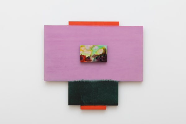 Michael Childress (b. 1987) Pink Picture, 2025 Acrylic and wax on wood 21 1/2 x 22 inches 54 x 55 cm MC319