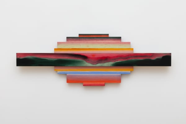 Michael Childress (b. 1987) Vertex Wave, 2025 Acrylic and wax on wood 13 x 37 1/2 inches 33 x 95 cm MC337