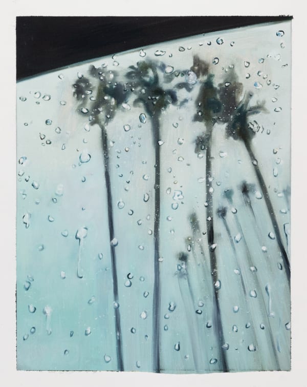 Aglaé Bassens, "Rainy Drive," 2023, oil paint on canvas, 18 x 14 in