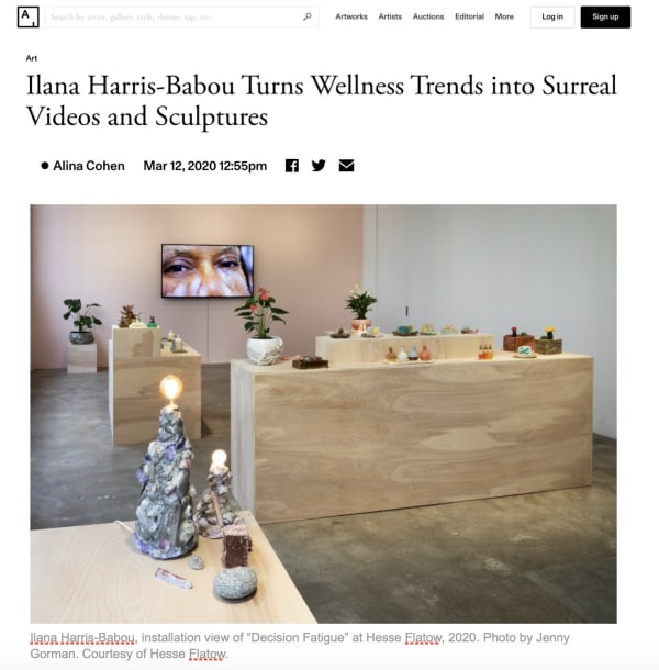 Ilana Harris-Babou Turns Wellness Trends into Surreal Videos and Sculptures