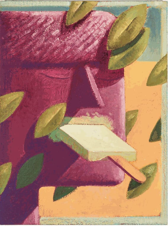 Nat Meade, Breeze, 2018, oil on hemp, 24 × 18 inches