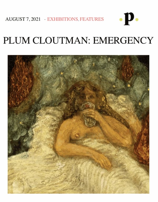 Plum Cloutman's Show "Emergency" featured in Pollinate