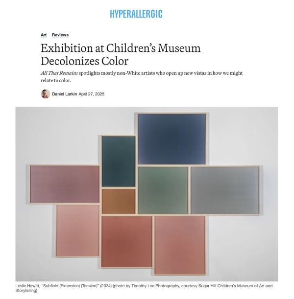 Amanda Martínez in 'Exhibition at Children’s Museum Decolonizes Color' , Hyperallergic