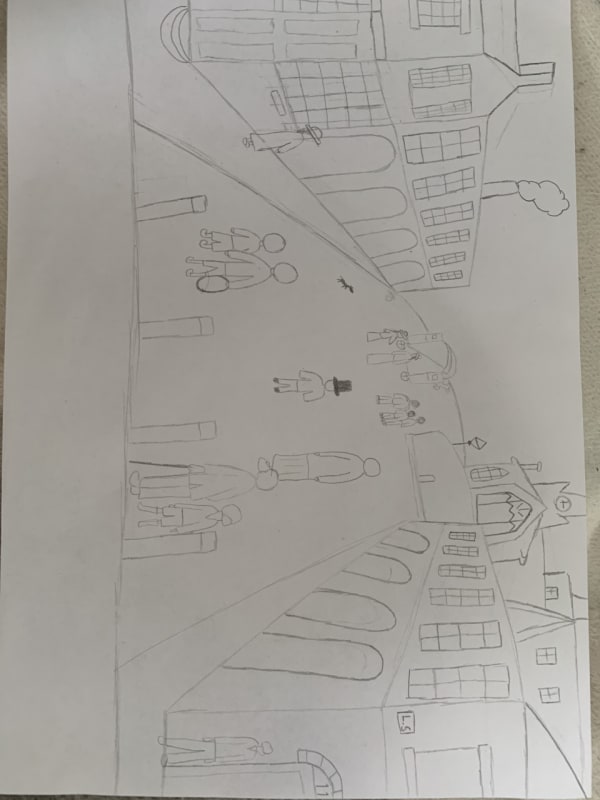 Eva Chorna, 8 years old, Inspired by Damien Hirst