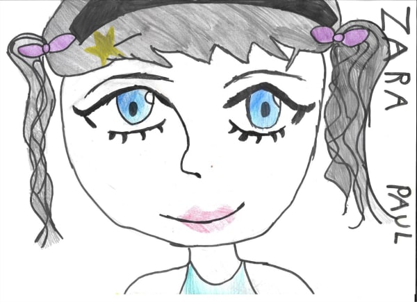 Zara Paul, aged 8. Inspired by Chris Levine.
