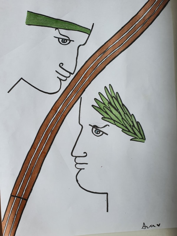 Ava Lang, aged 10. Inspired by Jean Cocteau.