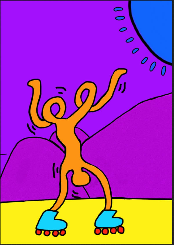 Florence Pitt, age 11. Inspired by Keith Haring.