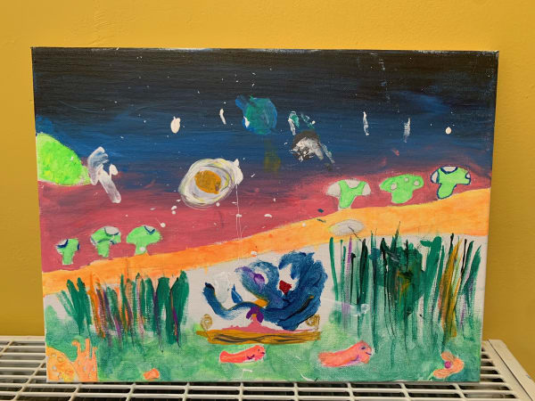 Emilie, aged 9. Inspired by Huw Richard Evans.