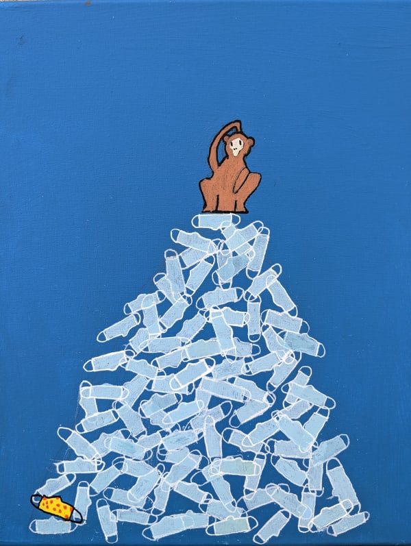 Jude Moore, age 11, Inspired by the street art of Banksy & Stik