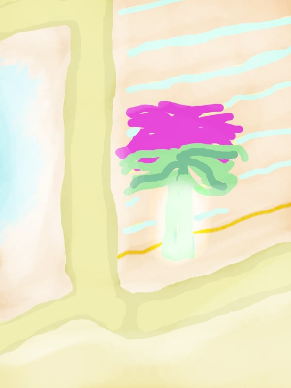 Mowahid Arshad, aged 13. Inspired by David Hockney.