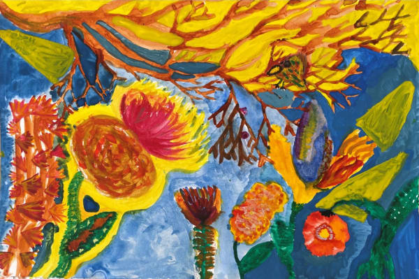 Olga Danilatou, aged 11. Inspired by Matisse.