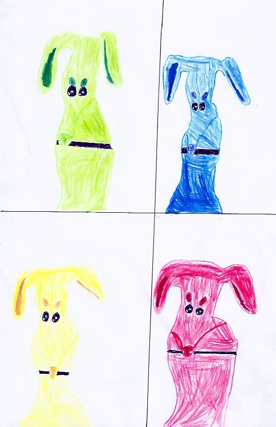 Ravi Robertson, aged 9. Inspired by Peter Blake.