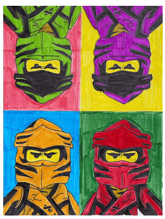 Nayan Parmar, aged 12. Inspired by Andy Warhol.