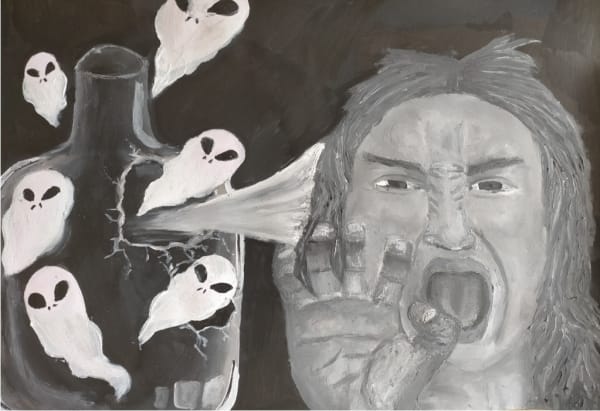 Thara Prema, aged 11. Inspired by Grayson Perry.