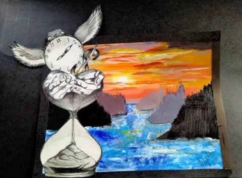 Wajiha Shakeel, aged 16. Inspired by Time Lapse.