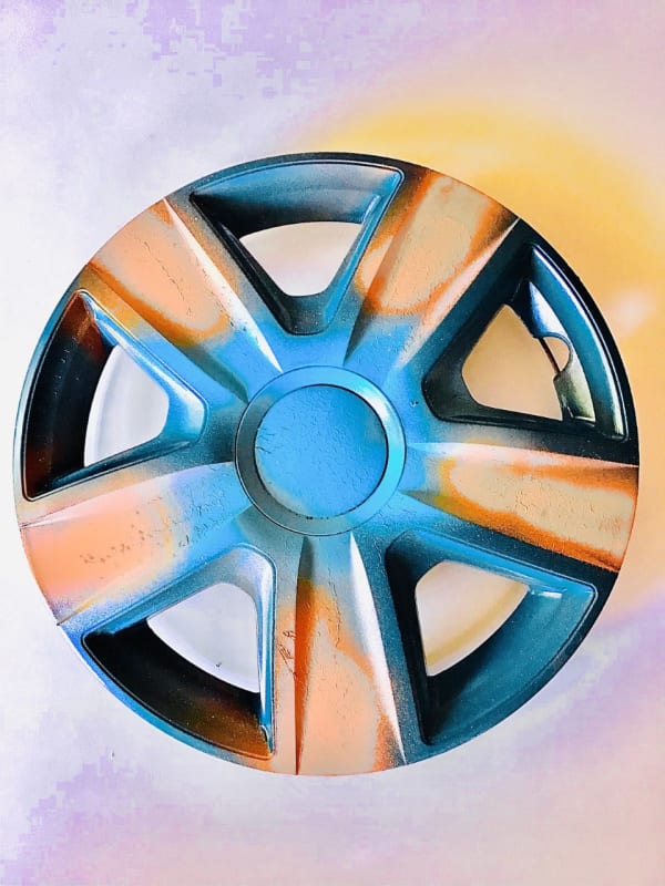 Jasmine Chambers, age 12. Orange & Blue Space Hub, 2020. Inspired by Terry Frost's Orange and Blue Space 1999.