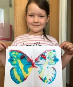 Georgie, age 6 Inspired by Damien Hirst's 'The Souls'