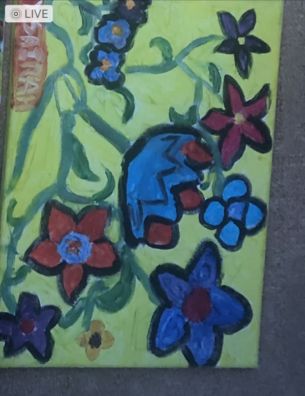 Zara, age 5 Inspired by Anna Harley Gold leaf