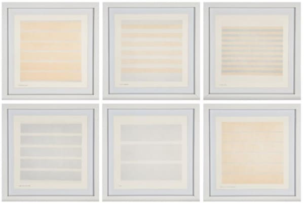 Agnes Martin, Everyday happiness; I love love; Infant response to love; Love; Happiness - glee; Happy holiday, 2000