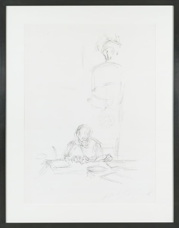 Alberto Giacometti, The artist's mother reading under the lamp at Stampa III, 1963