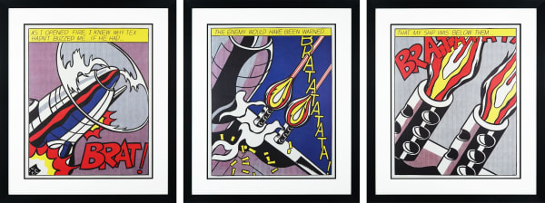 Roy Lichtenstein, As I Opened Fire (Triptych), 1966