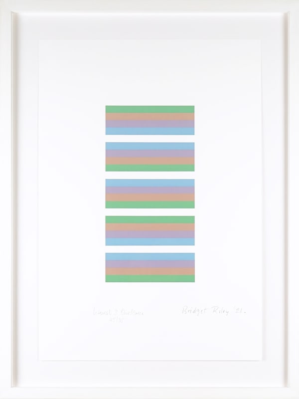 Bridget Riley, Intervals 3 (Blue/Green), 2021