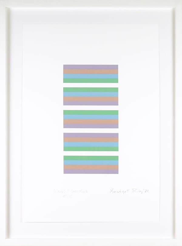 Bridget Riley, Intervals 3 (Green/Purple), 2021