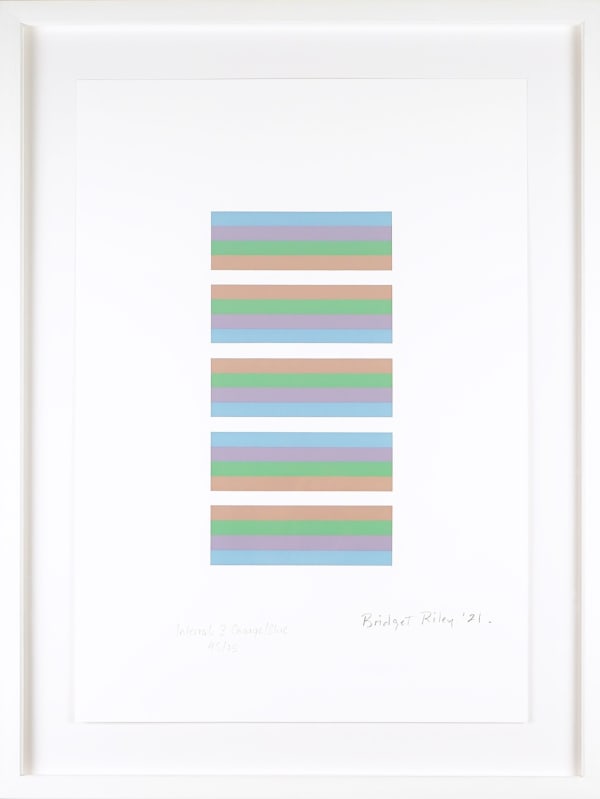 Bridget Riley, Intervals 3 (Orange/Blue), 2021