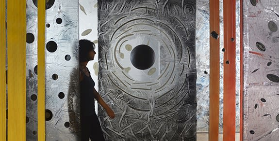 "Look Back in Time," 2016, a mixed media installation