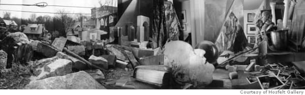 John O'Reilly, "Italian Violin, 5-1-04," 2004, polaroid montage, 6.125 x 20.75 inches