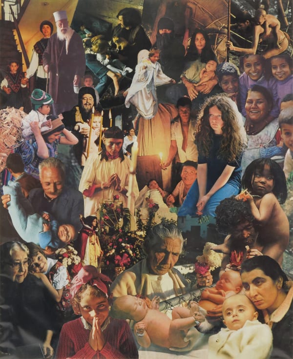 Jean Conner, ADORATION #2, 1996, paper collage, 28 1/2 x 23 3/4 in