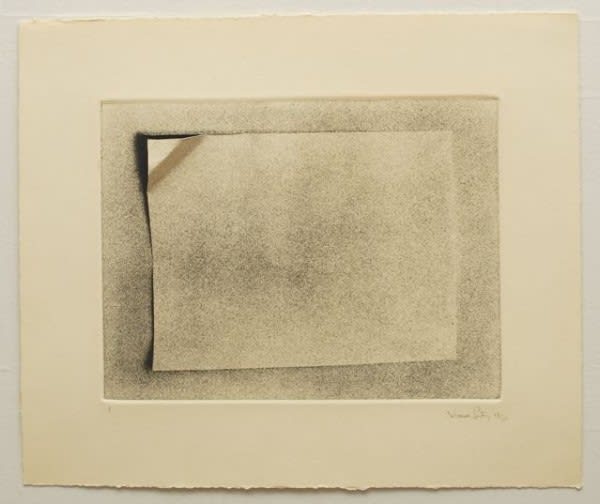 Liliana Porter, "Untitled (wrinkle I)," 1968-69, photo-etching and cut (unique), 13.25 x 16.25 inches