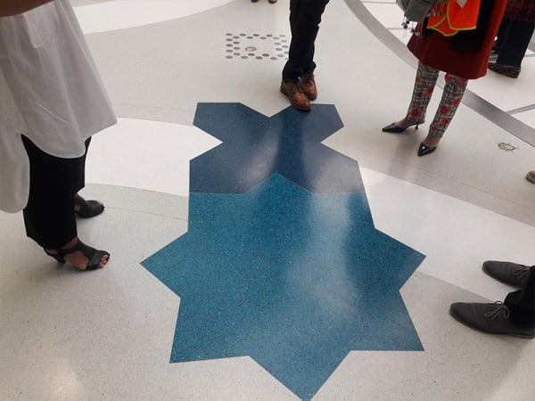 Julie Chang’s terrazzo floor at the Salesforce Transit Center. Photo by Jonathan Curiel
